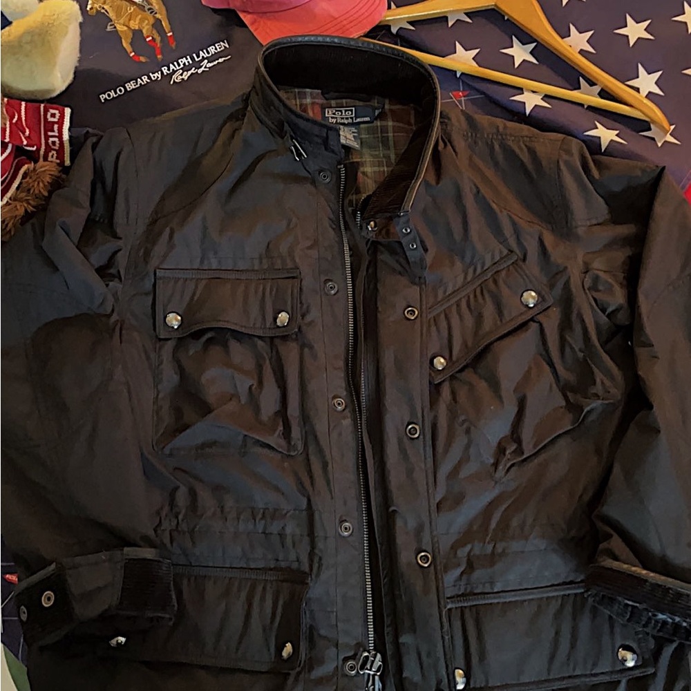 Vintage Polo Motorcycle-Style Jacket